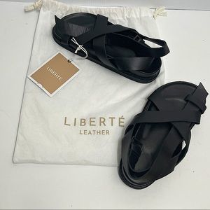 Liberty Womens Brontë Strappy Sandals Black Size 38(7.5)